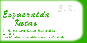 eszmeralda kutas business card